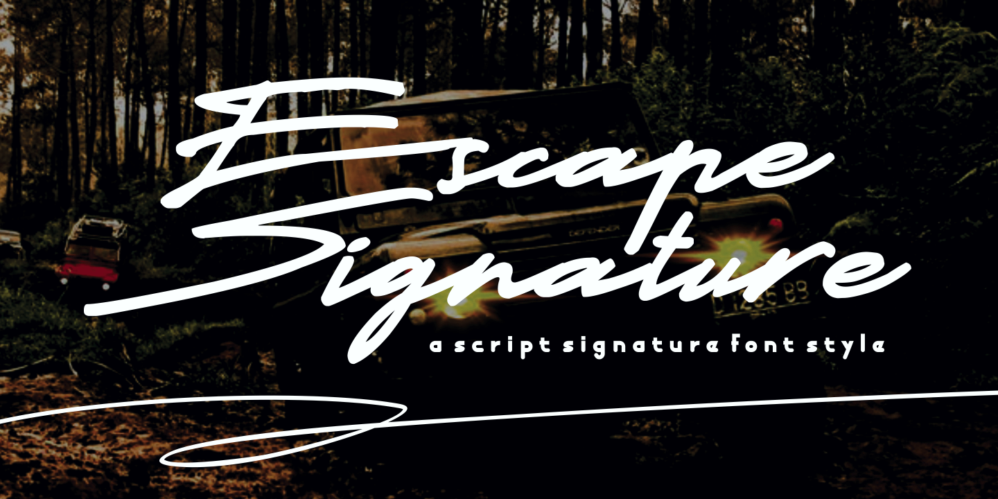 Escape Signature Font preview